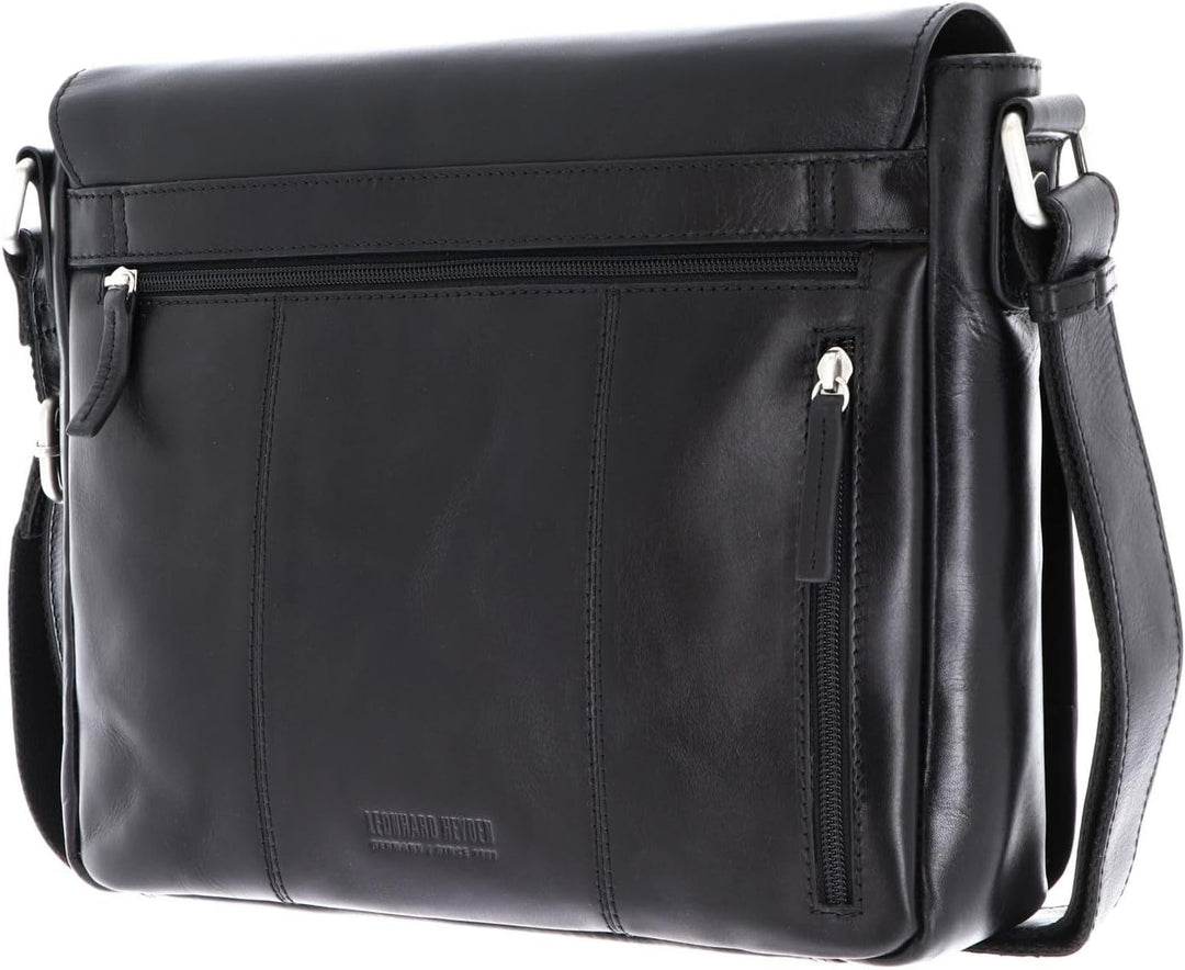 Leonhard Heyden Cambridge Kuriertasche mit Laptopfach 32 cm Schwarz, Schwarz
