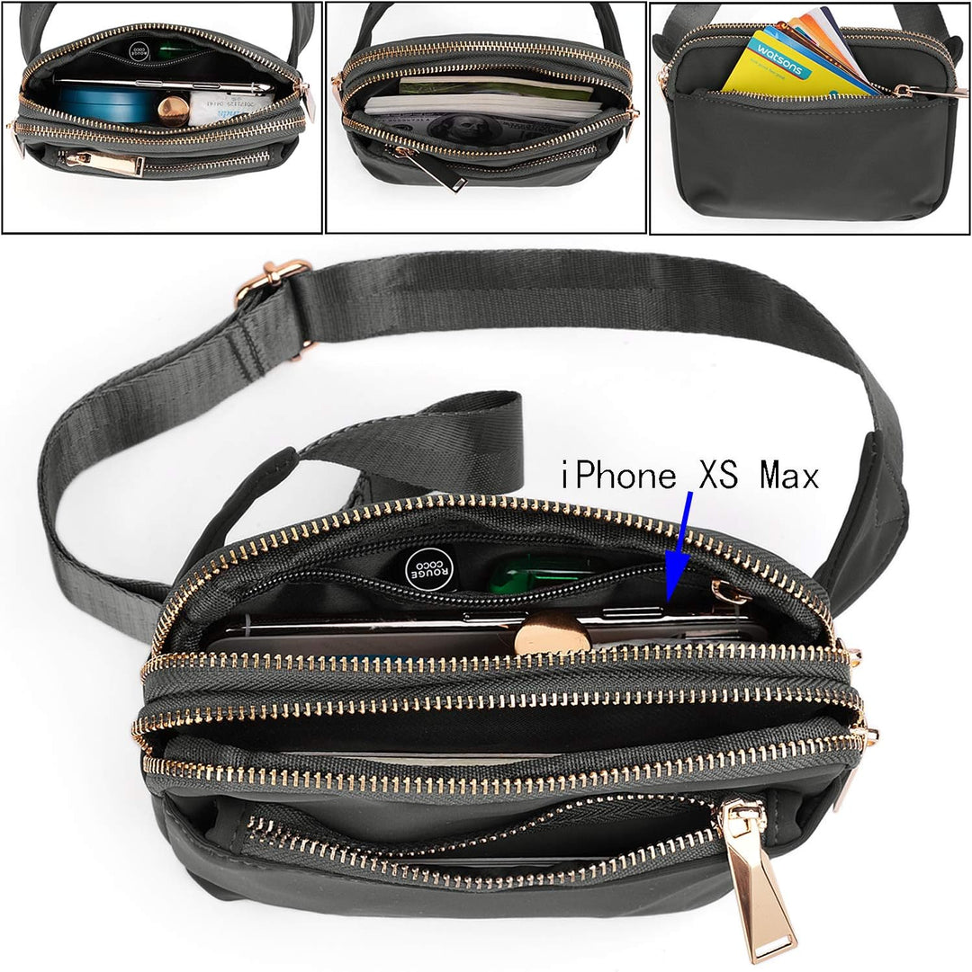 Geldbörse Damen Brieftasche UTO PU Leder Multifunktions Zip um Clutch für Handy 0759a Grau, 0759a Gr