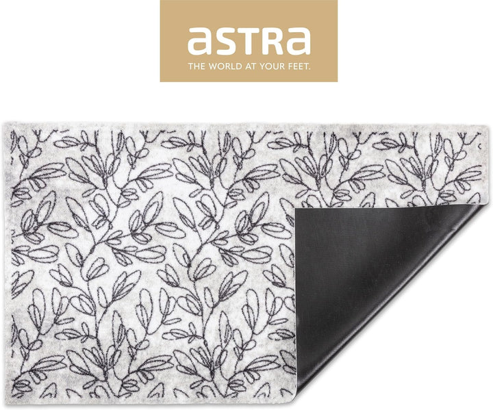 Astra rutschfeste Sauberlaufmatte innen - Zweige hellgrau 66 x 110 cm - Wohnraum Fussmatte Design -
