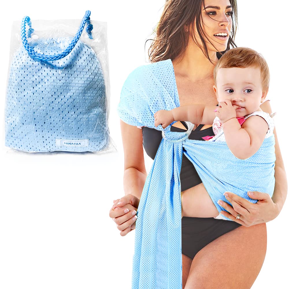 Adjustable Baby Wrap Baby Water Ring Sling, Breathable Quick Dry Baby Carrier Mesh Fabric Perfect fo