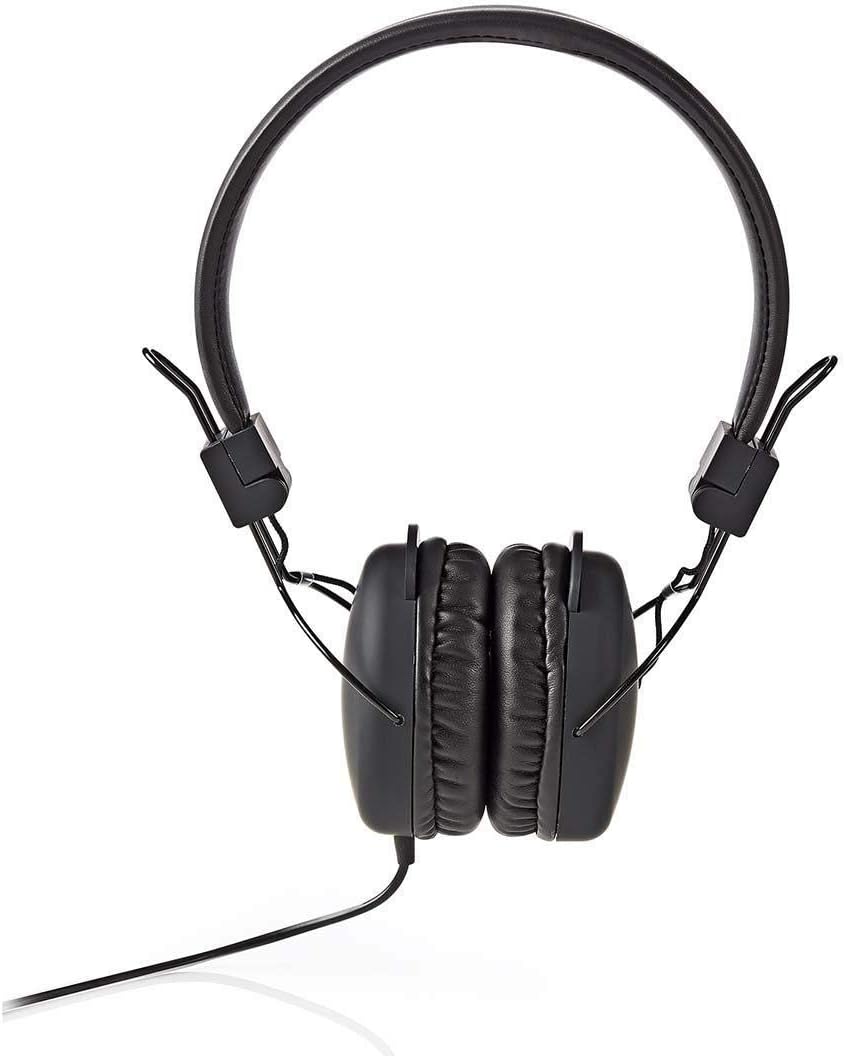 Nedis HPWD1100BK Kabelgebundene Kopfhörer | On-Ear | Faltbar | 1,2-m-Rundkabel | Schwarz