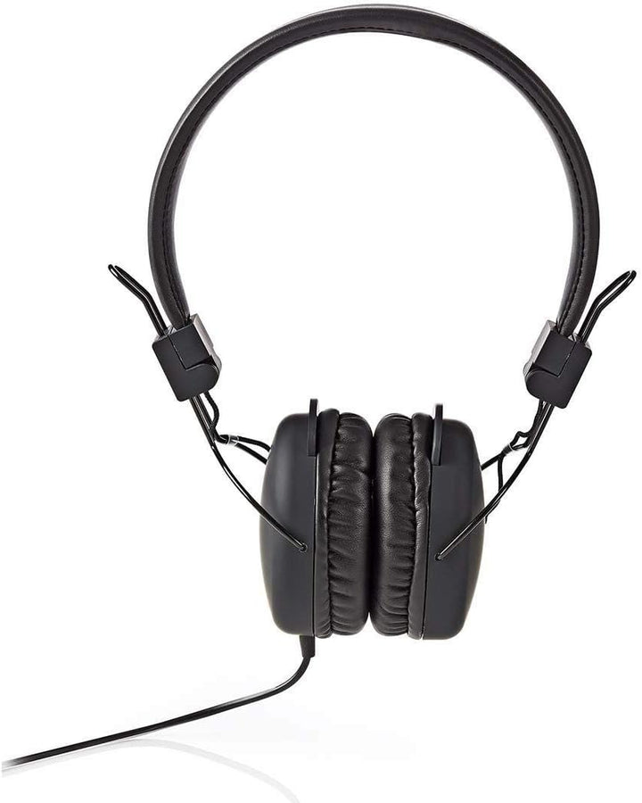 Nedis HPWD1100BK Kabelgebundene Kopfhörer | On-Ear | Faltbar | 1,2-m-Rundkabel | Schwarz