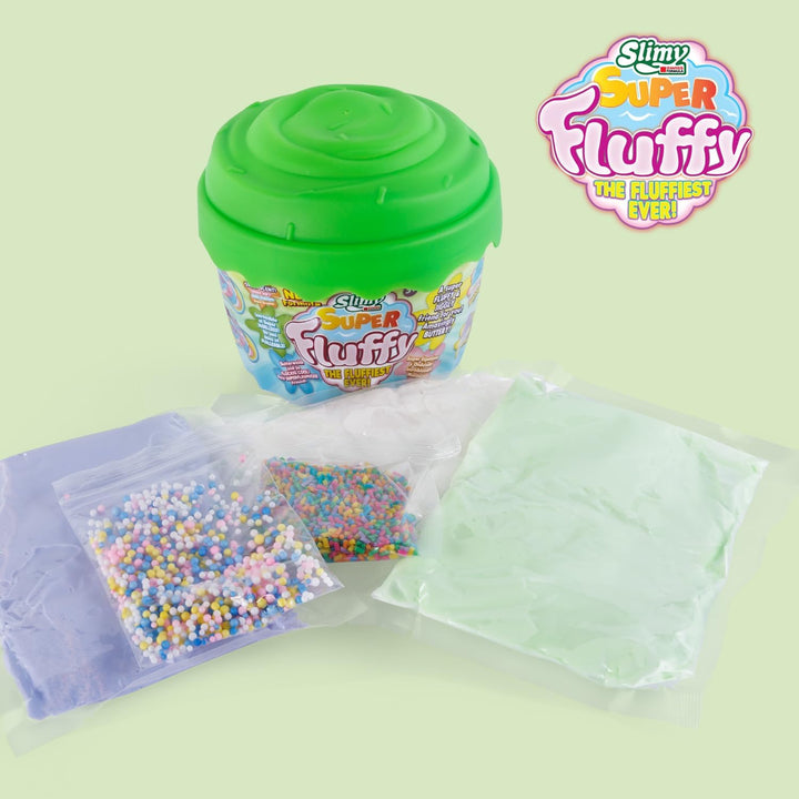SLIMY Super Fluffy 300g Spielmasse im Cup Cake-Becher - der flaumigste Original Slimy Slime, lustig