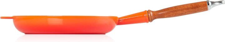 Le Creuset Gusseisen-Bratpfanne mit Holzgriff, Rund, Ø 24 cm, Für alle Herdarten inkl. Induktion gee