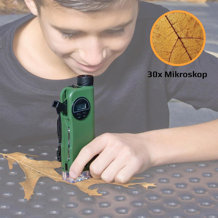 Carson X-Scope Multitool und Taschenmikroskop für Kinder (CP-11), Schwarz, X-Scope