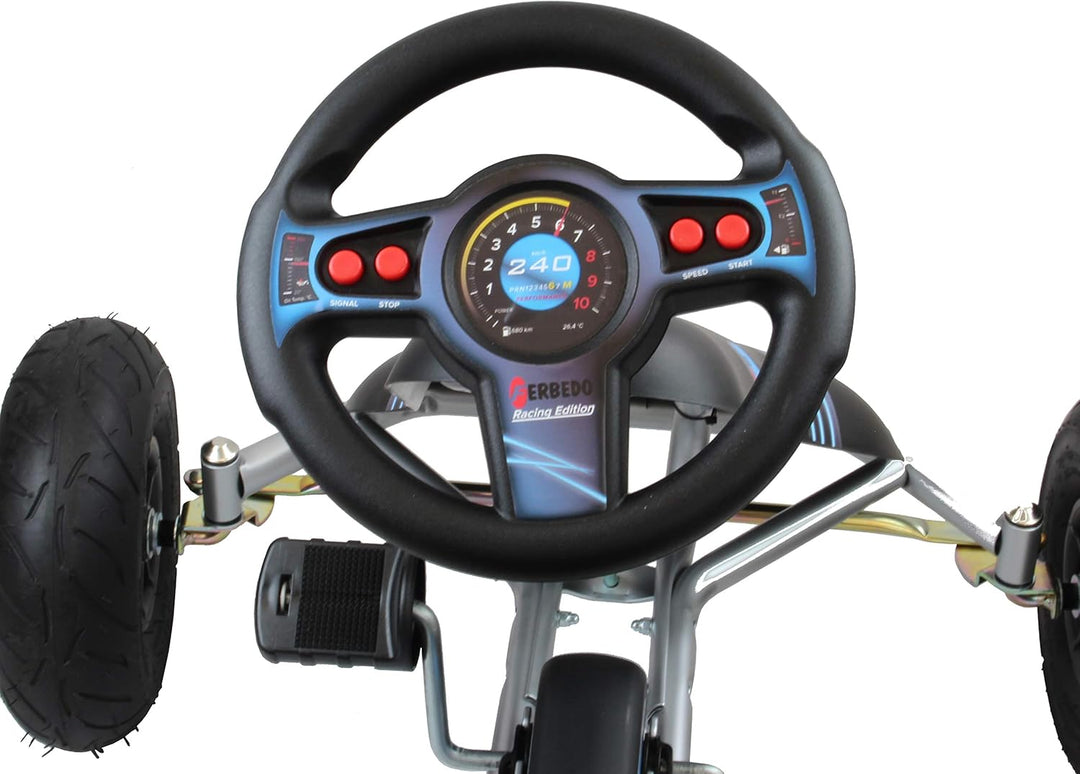 Ferbedo AR8P (Gokart/Kart in Silber/blau, ab ca. 5-11 Jahre) 112036, Silber/Blau