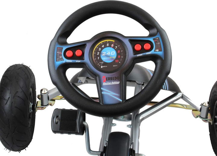 Ferbedo AR8P (Gokart/Kart in Silber/blau, ab ca. 5-11 Jahre) 112036, Silber/Blau