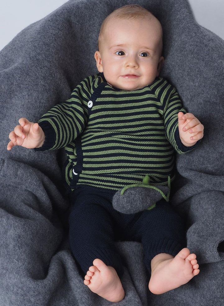 Reiff Reläx 20175 - Ringel-Schlüttli Bio-Merino-Schurwolle (kbT) marine/hellblau, Size / Grösse:86/9