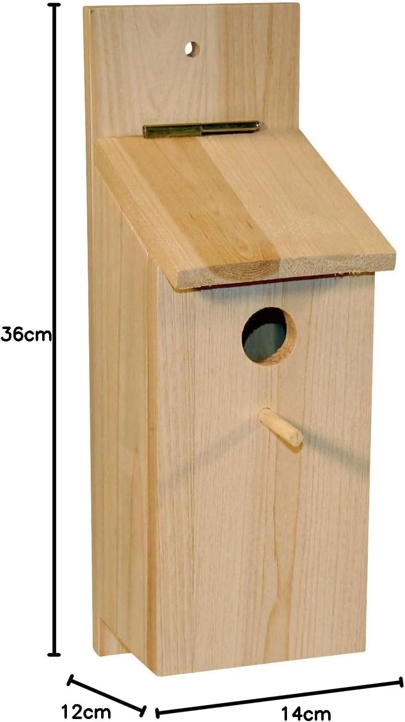 Kerbl Pet Nistkasten Selbstbauset, Vogelhaus, 36x12x14cm, Holz natur, Meisen, Feldsperlinge, Einflug