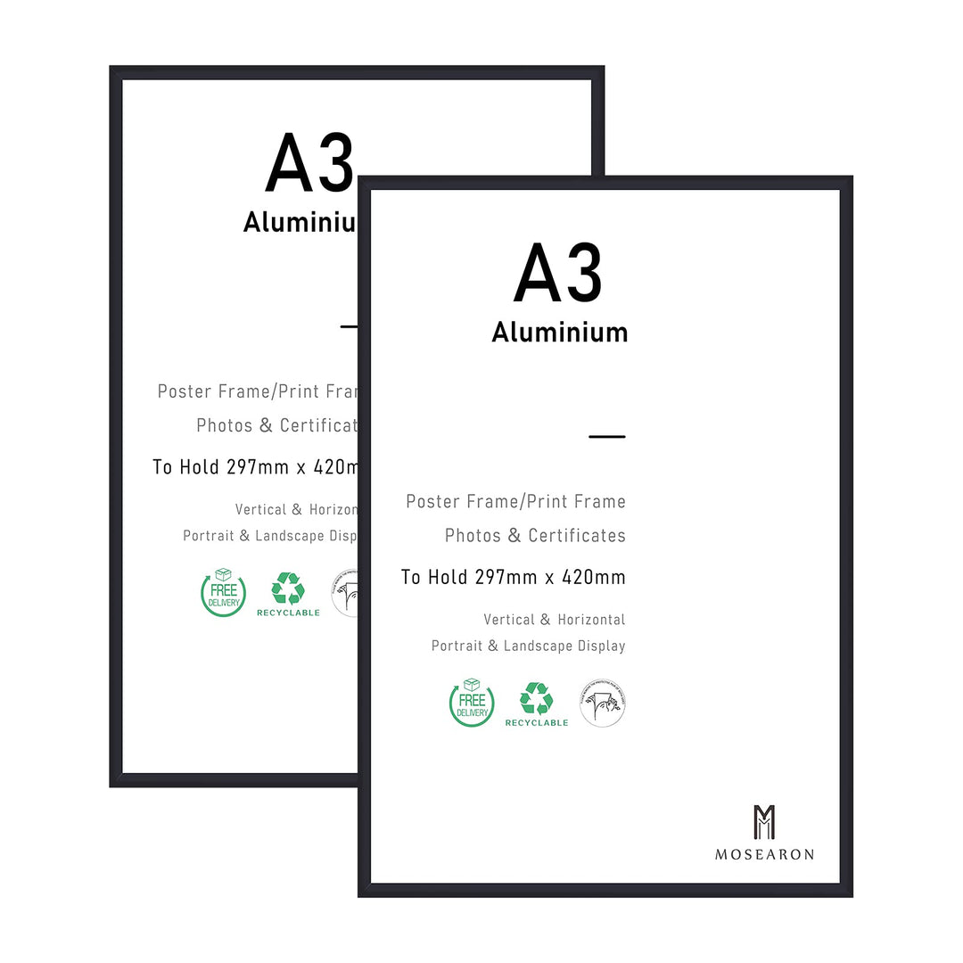 A3-Zertifikat-Bilderrahmen,2er-Pack schwarzer Fotorahmen mit Plexi-glass für Wandmontage-Display,29,