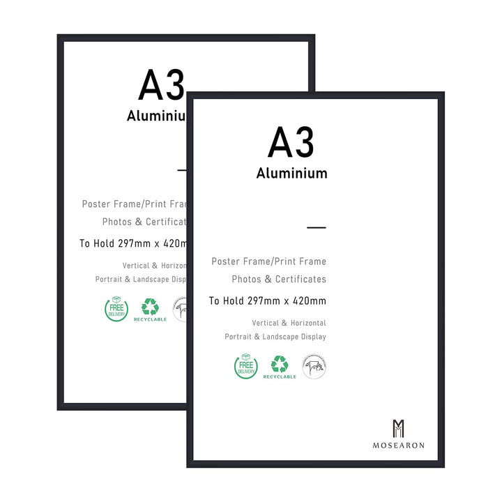 A3-Zertifikat-Bilderrahmen,2er-Pack schwarzer Fotorahmen mit Plexi-glass für Wandmontage-Display,29,