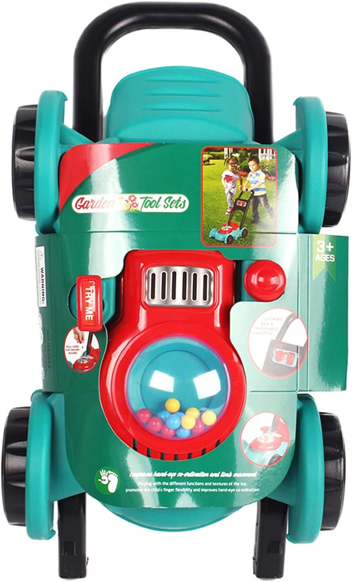 TikTakToo Kinder Benzin Rasenmäher Gartengerät mit Fahrgeräusch Spielzeug mit Funktionen