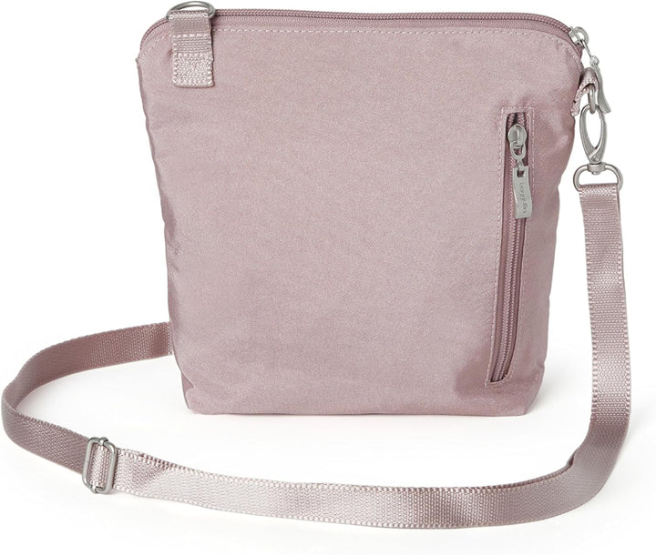 Baggallini Damen Moderne Umhängetasche mit Taschen Blush Shimmer, Blush Shimmer