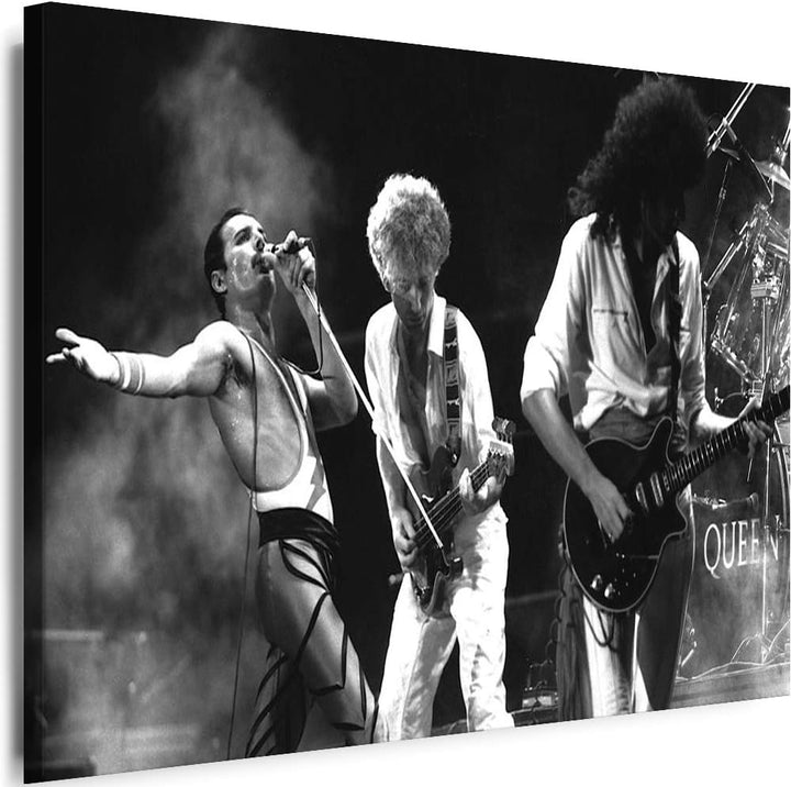 Julia-Art - Bilder Queen Freddie Mercury Sänger Band 100 x 70 cm Leinwandbild XXL - Wandbild 1 Teili