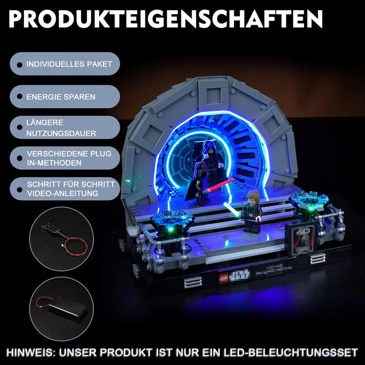 Led Licht Set für Lego Emperor’s Throne Room Diorama (Kein Lego-Modell), Dekorations Led Beleuchtung
