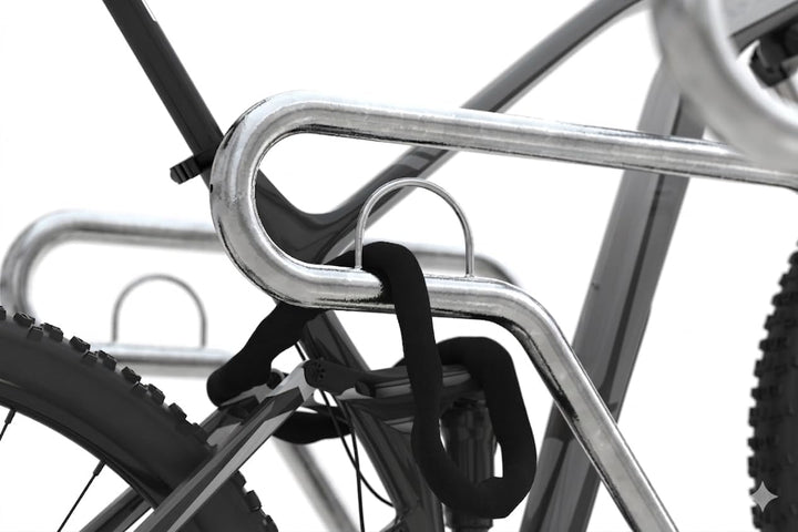 Anlehnparker 2622 XBF | Fahrradständer beidseitig | für 12 extra breite Fahrräder | erweiterbar | Ab