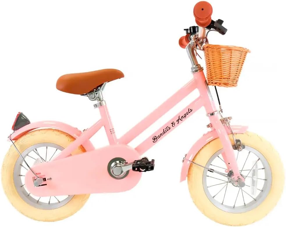 Bandits and Angels Kinderfahrrad Retro Rider 12 Zoll Rosa, Rosa