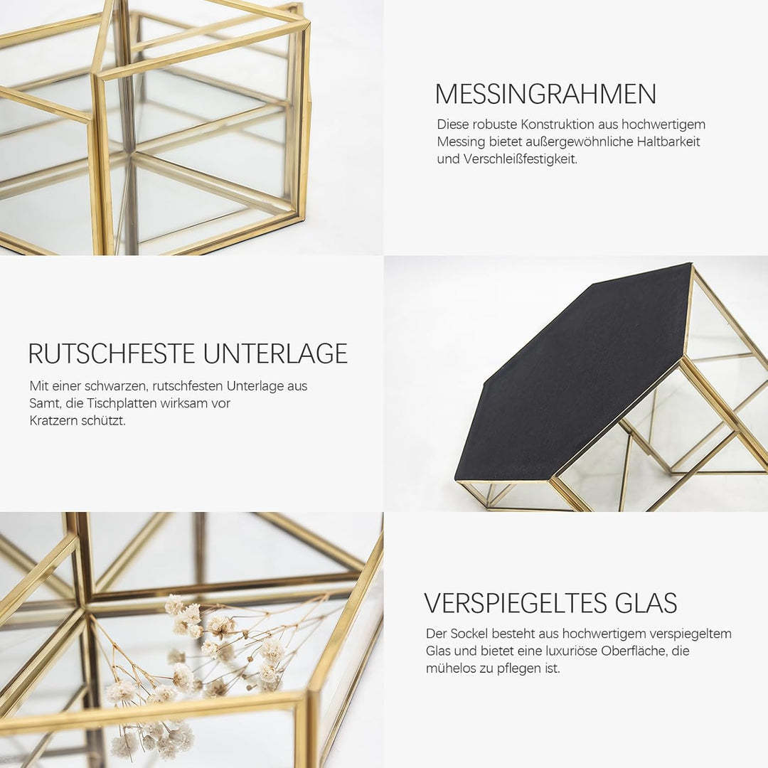 Make Up Organizer, Kosmetik Organizer Glas Pinselhalter, Schminktisch Organizer für Lippenstift, Ski