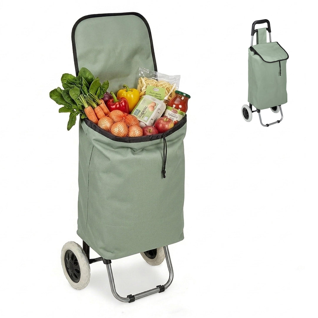 Relaxdays Einkaufstrolley klappbar, Abnehmbare Tasche 28 L, Einkaufswagen mit Rollen HxBxT: 92,5 x 4