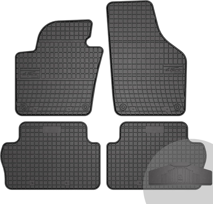 FROGUM EL Toro Gummimatten Ganzjähriges-Set von Autofussmatte Auto Fussmatten für SEAT Alhambra II 2