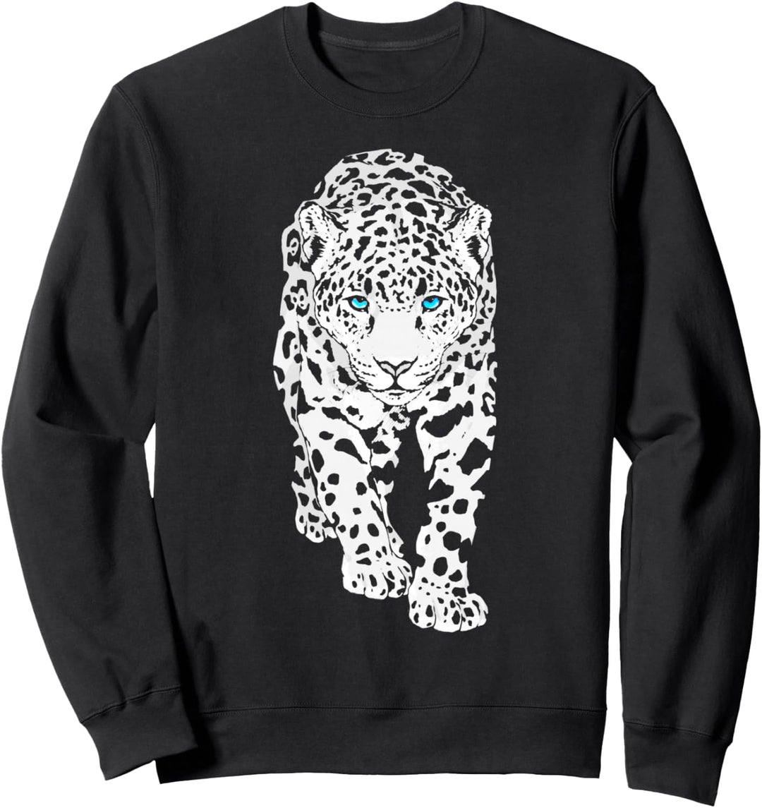 Snow Leopard Big Cat Wildlife Sweatshirt