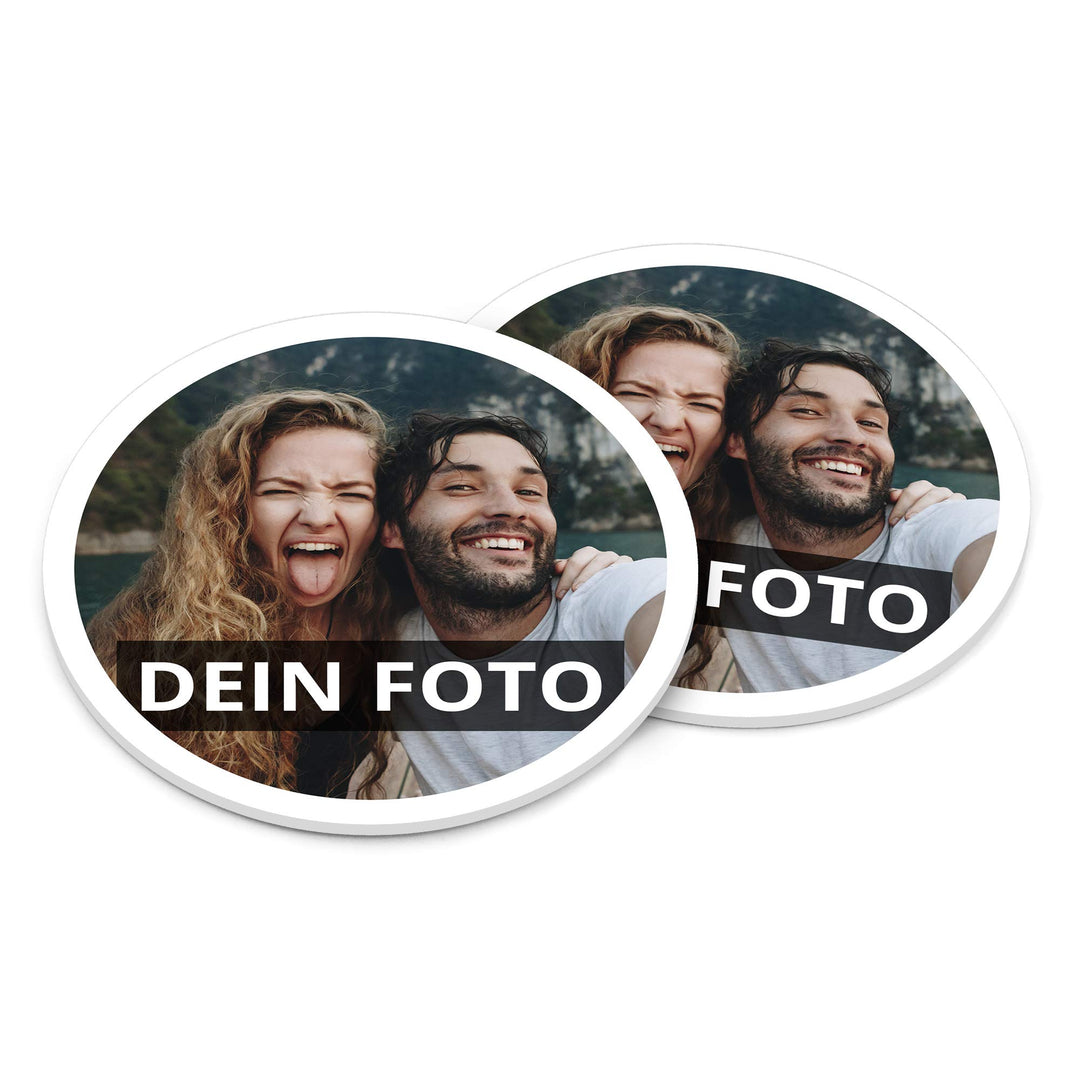 PhotoFancy® – Untersetzer mit Foto personalisiert - Personalisierbare Kunststoff Untersetzer Bedruck