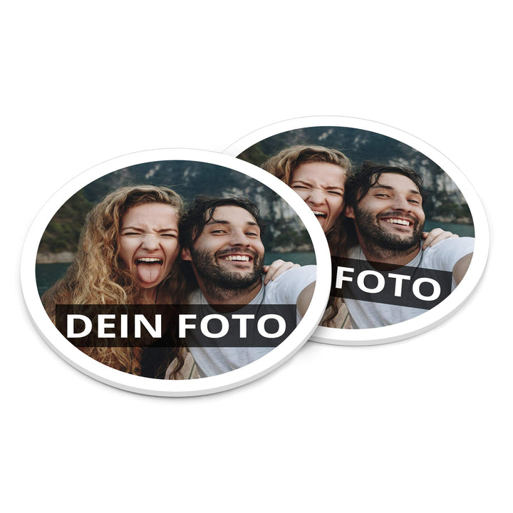 PhotoFancy® – Untersetzer mit Foto personalisiert - Personalisierbare Kunststoff Untersetzer Bedruck