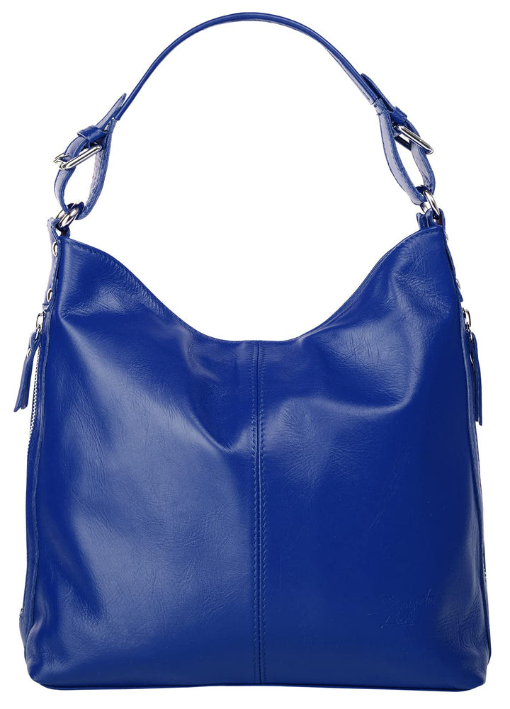 Handtasche Echt Leder Damen | Made in Italy, elegante Schultertasche, Umhängetasche aus Leder | 0175