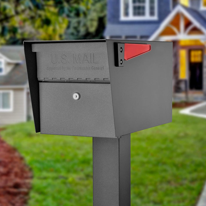 Mail Boss 7505 Mail Manager Curbside Locking Security Mailbox, Granite, Granit