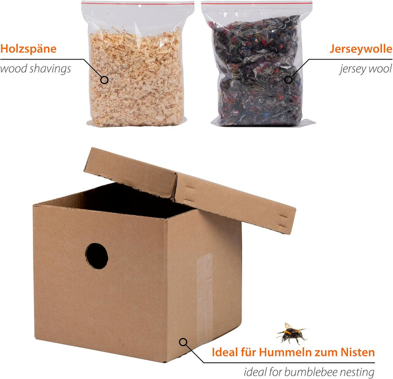 Luxus-Insektenhotels Hummelkasten Füllmaterial Austauschset – Nistmaterialien für Hummelkästen – Zub