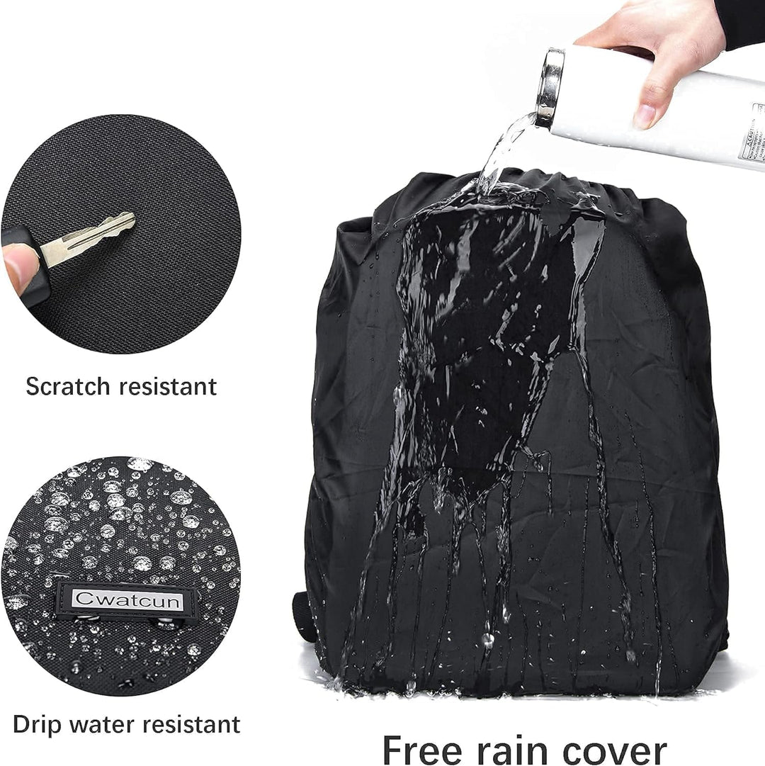 Cwatcun Kamerarucksack Camera Backpack Professioneller für spiegellose DSLR/SLR-Kamera, wasserdicht,