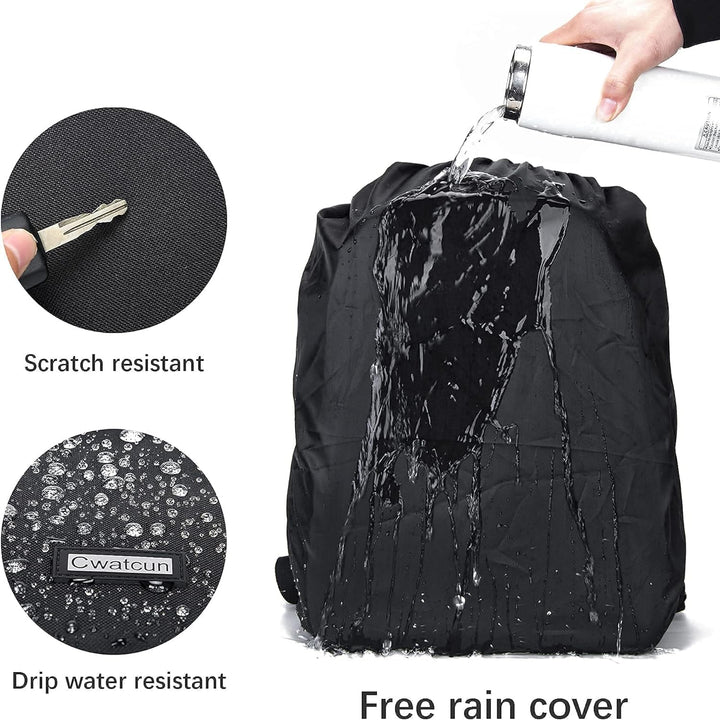 Cwatcun Kamerarucksack Camera Backpack Professioneller für spiegellose DSLR/SLR-Kamera, wasserdicht,