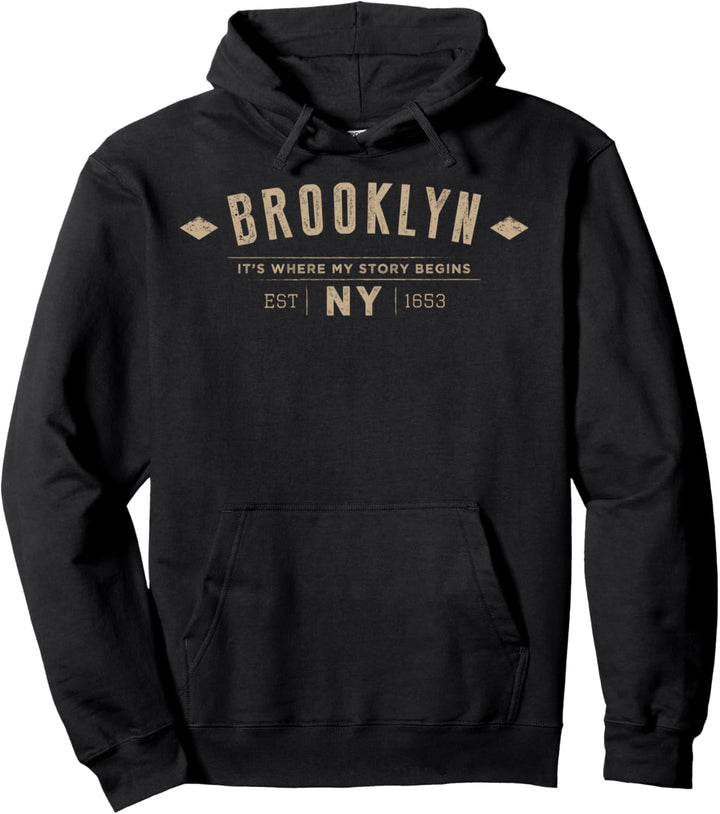 Brooklyn Apparel - Brooklyn NY Pullover Hoodie