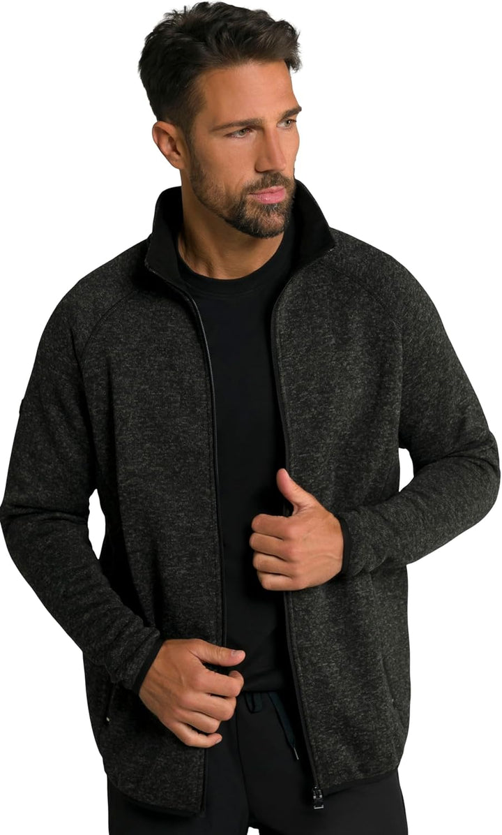 JP 1880 Strickfleece-Jacke 802394, Schwarz