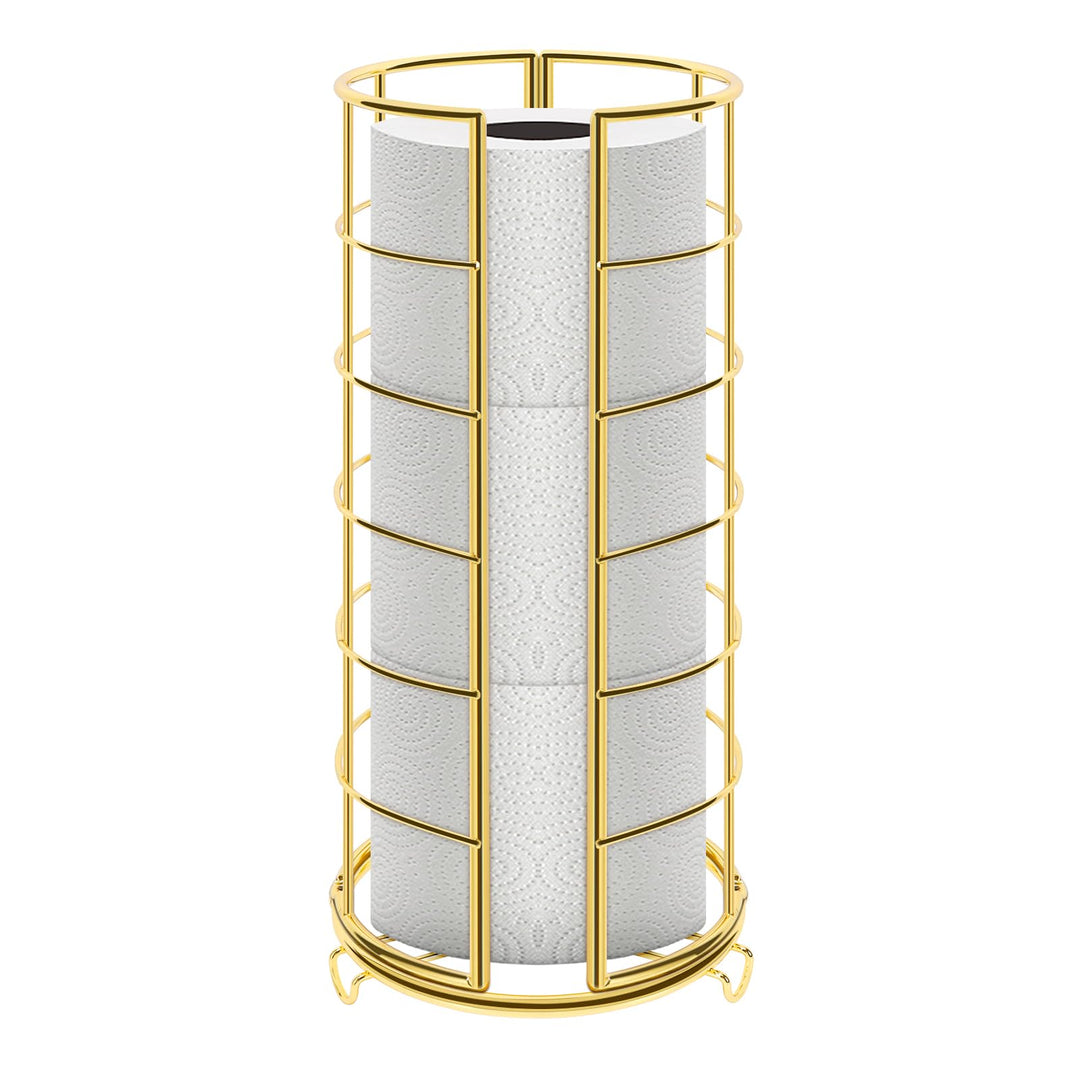 NearMoon Toilettenpapier-Organizer, freistehend, 3 Rollen, Taschentuchaufbewahrung, Metall, Badezimm