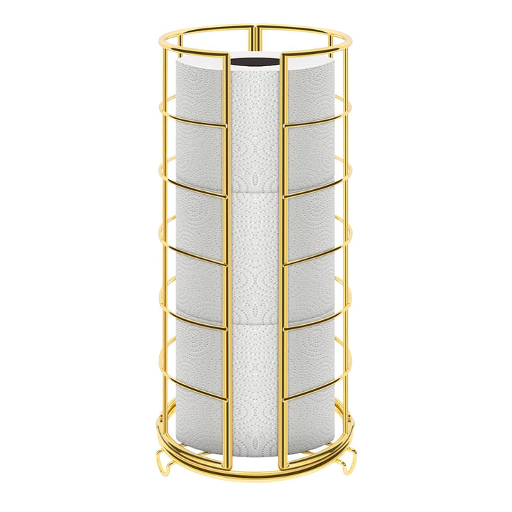 NearMoon Toilettenpapier-Organizer, freistehend, 3 Rollen, Taschentuchaufbewahrung, Metall, Badezimm