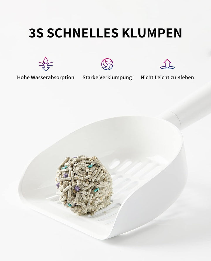 PETKIT 5 in 1 Gemischtes Katzenstreu, Spülbar, Geruchsfrei, Aktivkohle, Extrem Saugfähig und Schnell