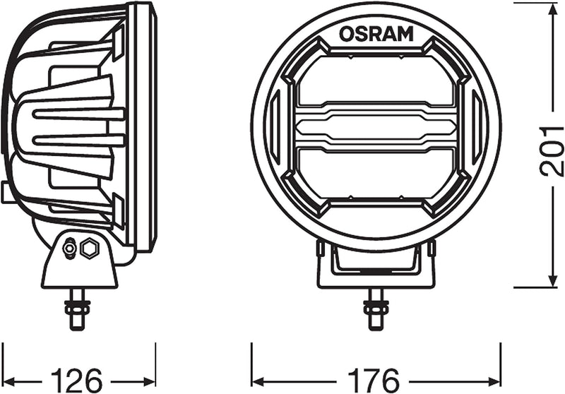 OSRAM LEDriving ROUND MX180-CB, LED Zusatzscheinwerfer für Nah- und Fernlicht, Combo, 3000 Lumen, Li