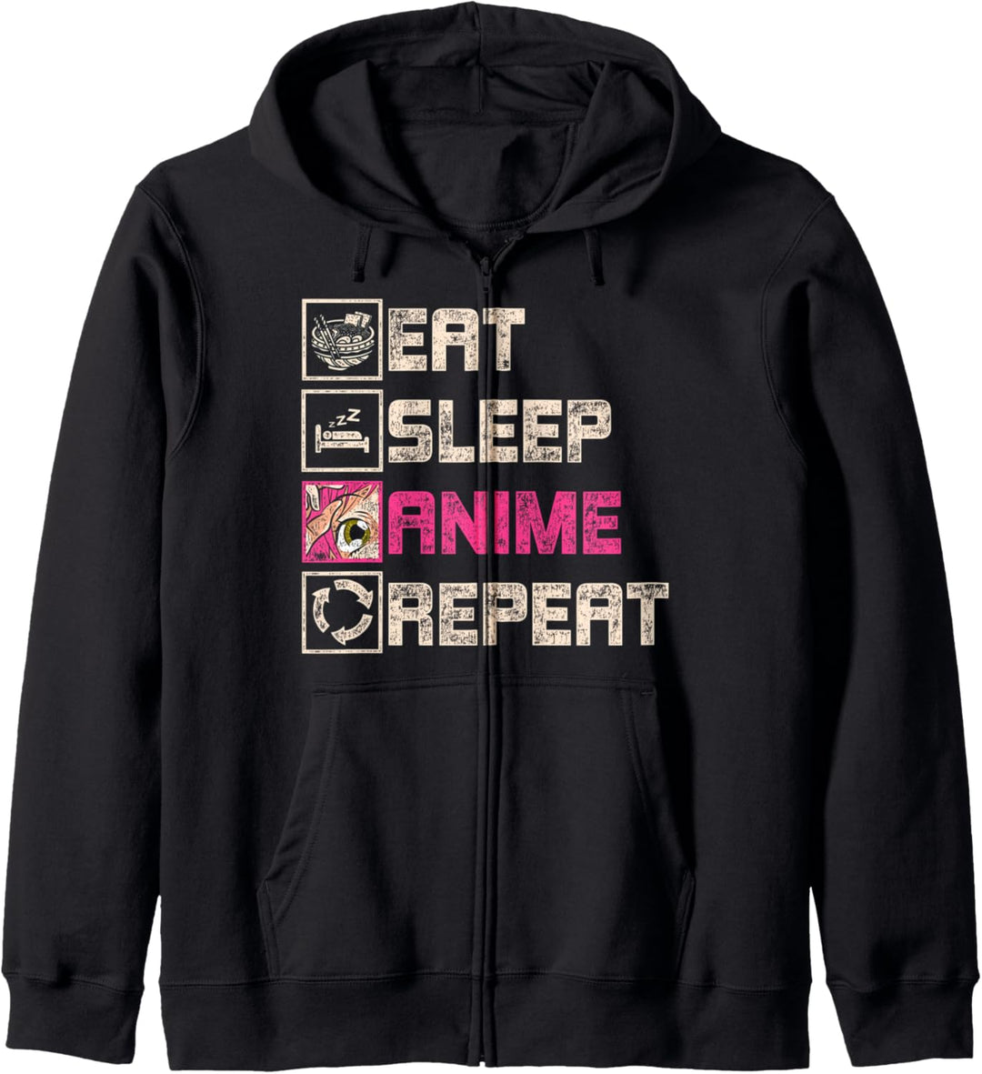 Japanisches Essen Kawaii Manga Otaku Ramen Lustiges Anime Kapuzenjacke