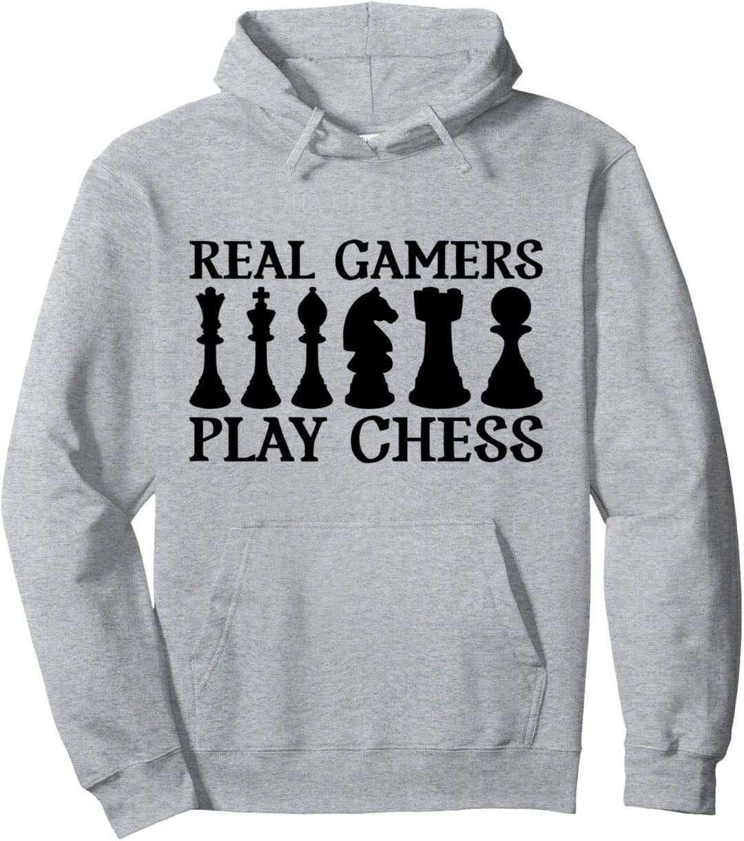 Real Gamers play Chess Pullover Hoodie