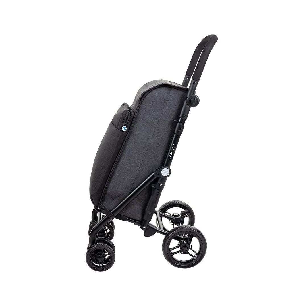 CARLETT | Einkaufstrolley mit 4 Rädern | Lett430 URBAN Duo | Zusammenklappbarer Einkaufswagen mit gr