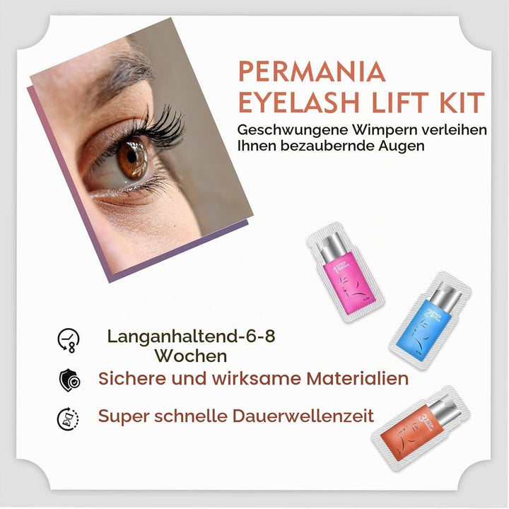 PERMANIA Wimpernlifting Set, 2 In 1 Brow Lifting Set, Lash Lifting Set, Einzelbeutelverpackung, 1 Be