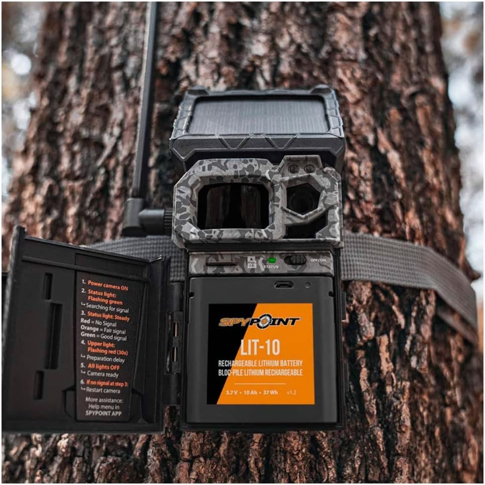 Spypoint LIT-10 Lithium-Akku inkl. AC-USB-Ladekabel/Wieder aufladbarer Zusatz-Akku für Wildkameras u