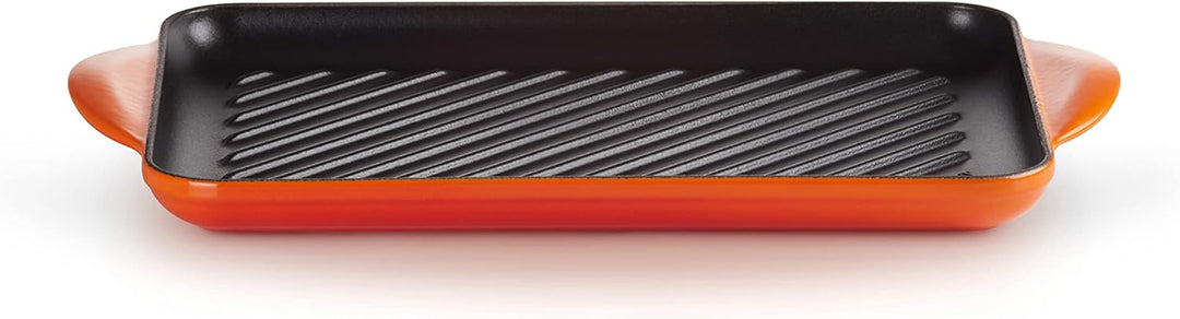 LE CREUSET Rechteckige Grillplatte aus Gusseisen, 32 cm, Für alle Herdarten inkl. Induktion geeignet