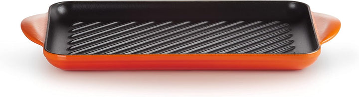 LE CREUSET Rechteckige Grillplatte aus Gusseisen, 32 cm, Für alle Herdarten inkl. Induktion geeignet
