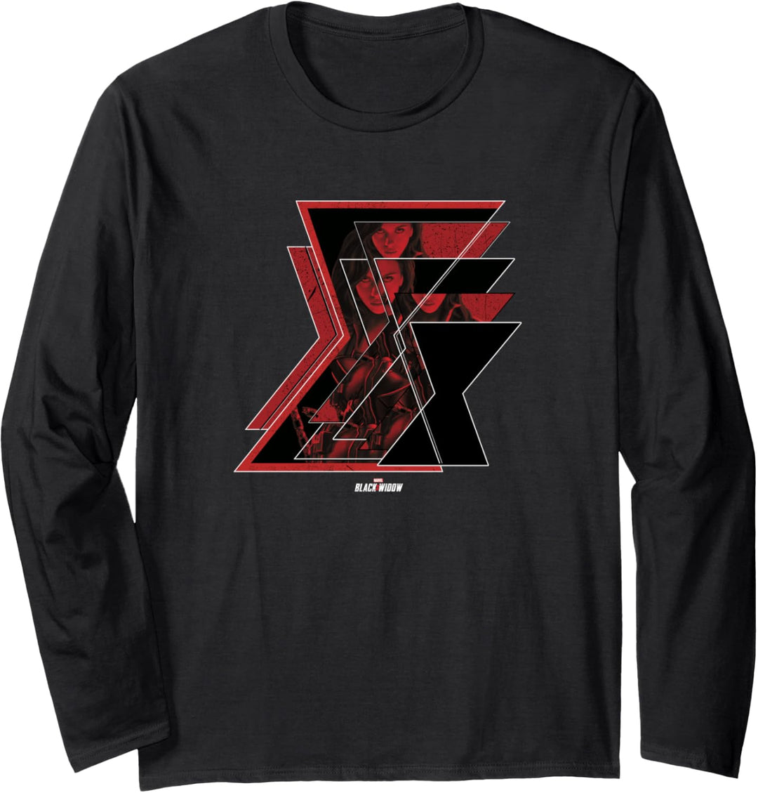 Marvel Black Widow Big Three Logo Langarmshirt