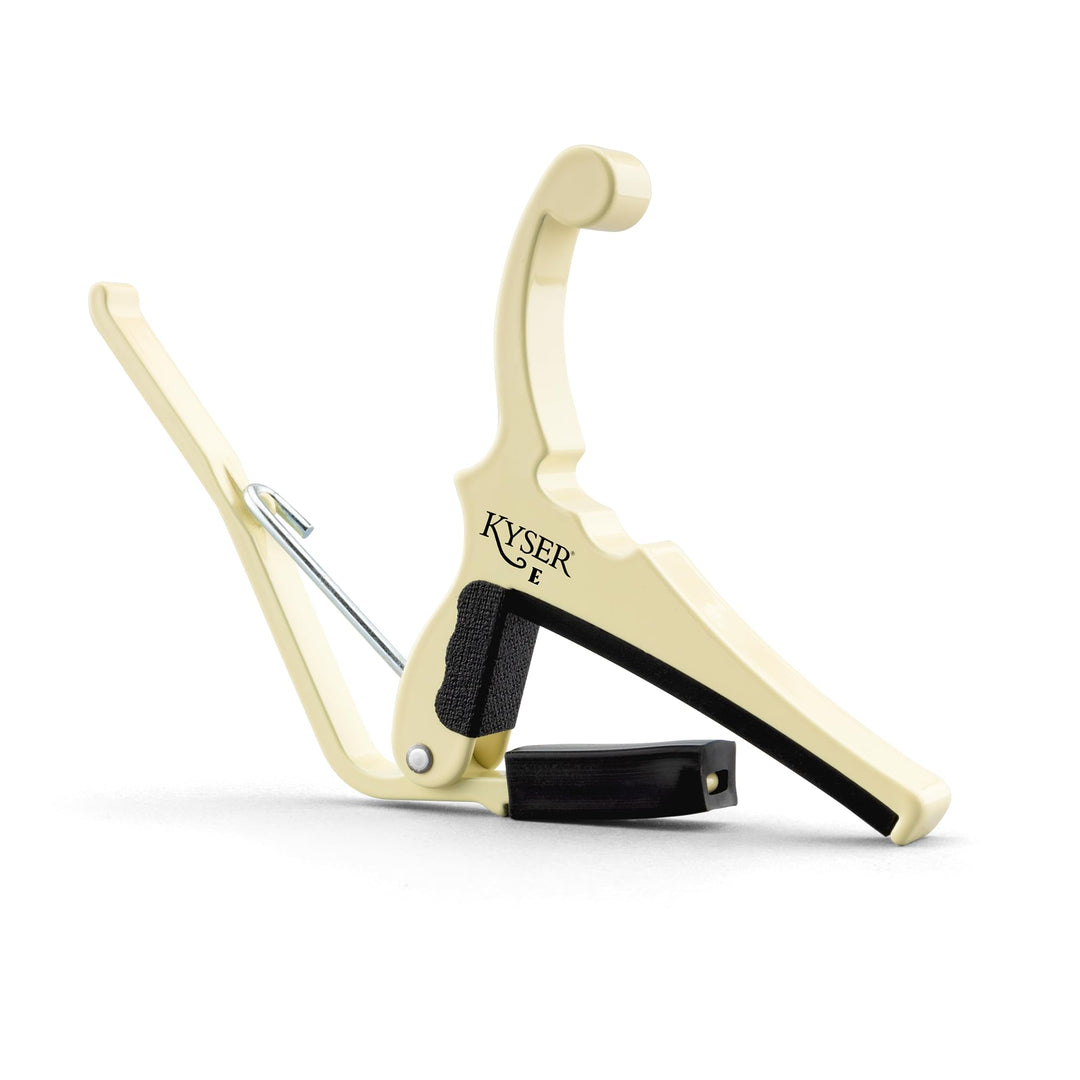 Fender x Kyser Quick-Change Electric Guitar Capo (Olympic White), KGEFOWA, Olympic White