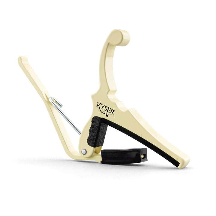Fender x Kyser Quick-Change Electric Guitar Capo (Olympic White), KGEFOWA, Olympic White