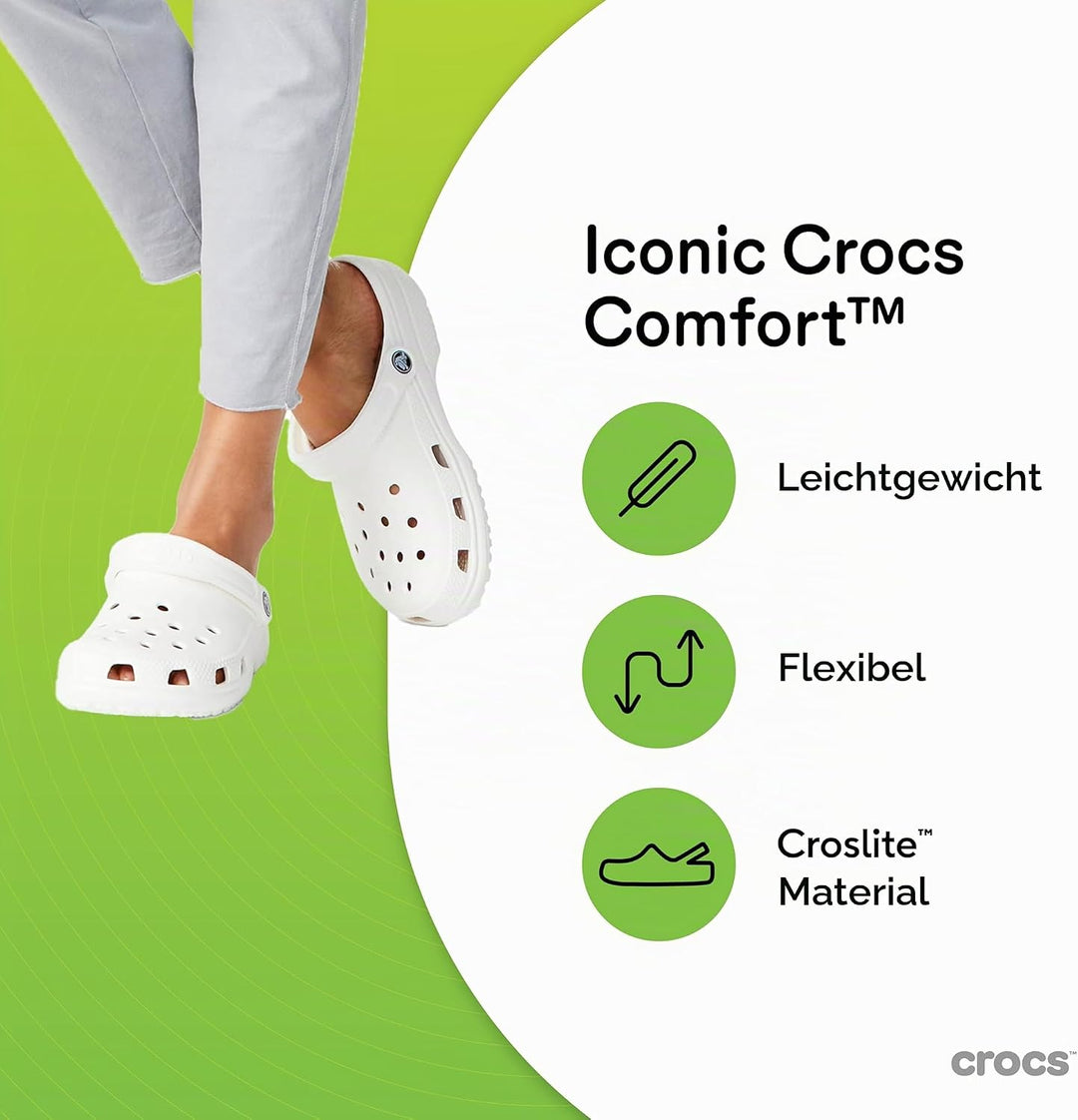Crocs Unisex Classic Clog 45/46 EU Weiss, 45/46 EU Weiß