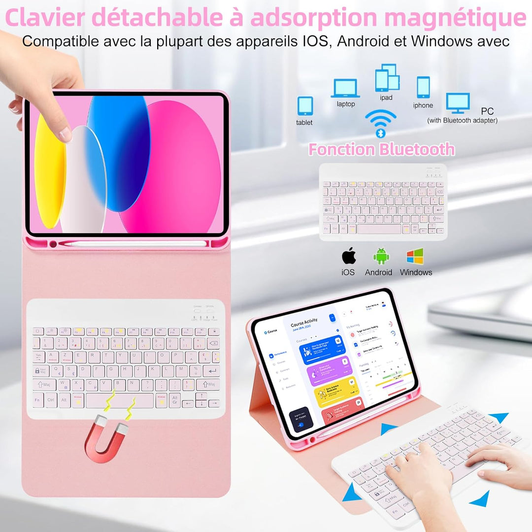 Lupxiu Tastaturhülle für iPad 10. Generation 10,9 Zoll 2022 / (A16) 11. Generation 11 Zoll 2025, abn